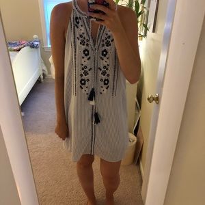 Francesca’s floral embroidered tank dress